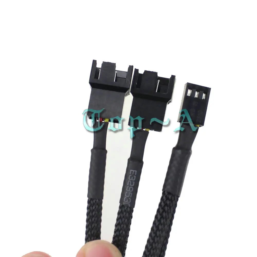 

Gdstime 10 pieces 30cm 12 Inch 3Pin Female to Dual 3Pin Male Y PWM Computer Fans Power Extension Cable 300mm