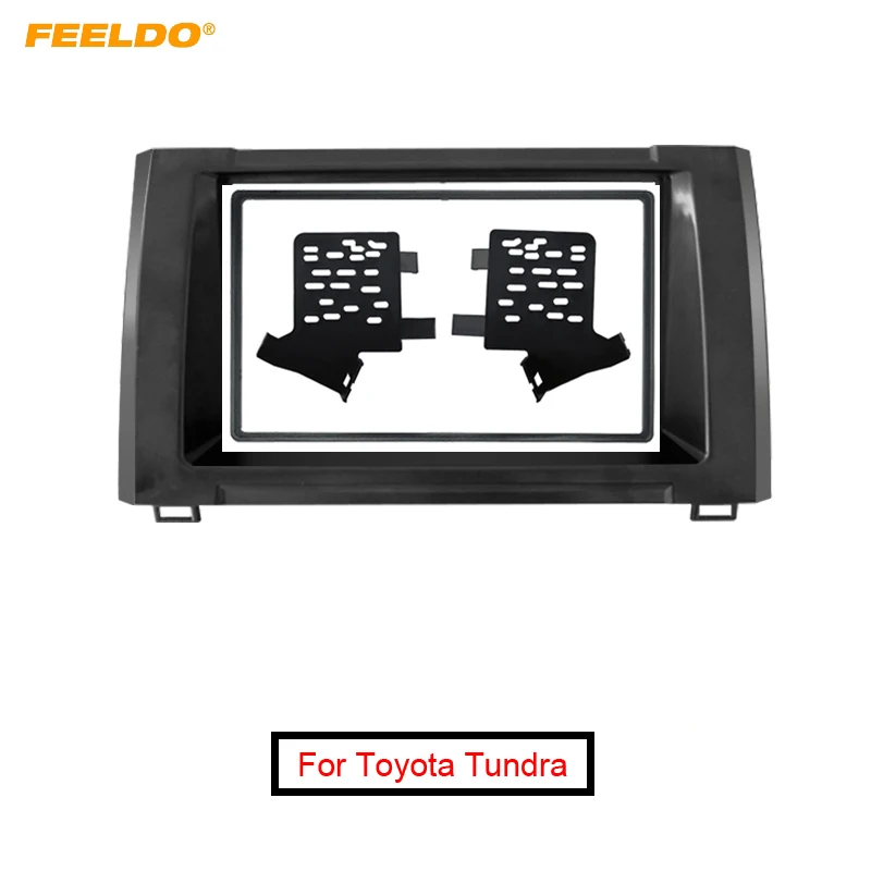 

FEELDO Car Refitting DVD 2Din Dash Panel Fascia Frame For Toyota Tundra 2014+ Audio Stereo Facia Trim Installation Kit #AM4882