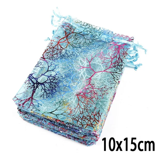 10pcs Drawstring Organza Bags for Jewellery Packaging