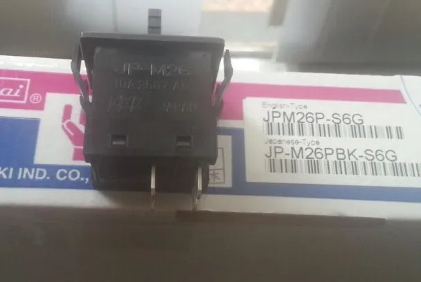 

[VK] Original Japan JP-M26 JPM26P-S6G square 4pin self lock button switch power button 10A250V AC TV-5