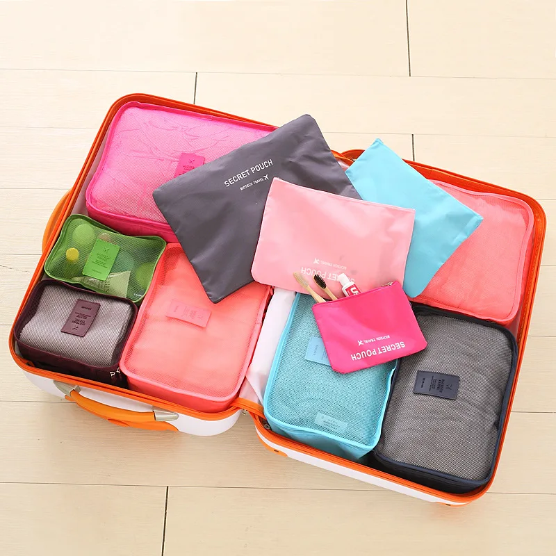 6Pcs Travel Storage Bags Set Clothes Underwear Laundry Pouch Luggage Organizer For Home Closet Divider Container Organiser