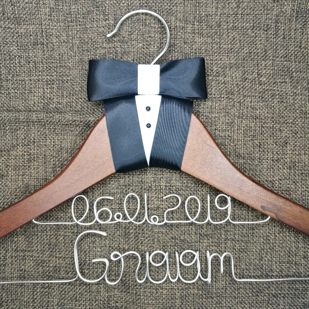 Personalized  Wedding Hanger, bridesmaid gifts, name hanger, brides hanger custom Bridal Gift  with bowknot