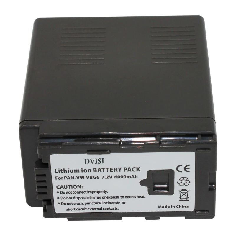 

1Pc 7.2V 6000mAh VW-VBG6 Li-ion Battery VW VBG6 VWVBG6 Rechargeable Camera Battery for Panasonic AG-HMC154ER HMC154GK AG-HMC154P