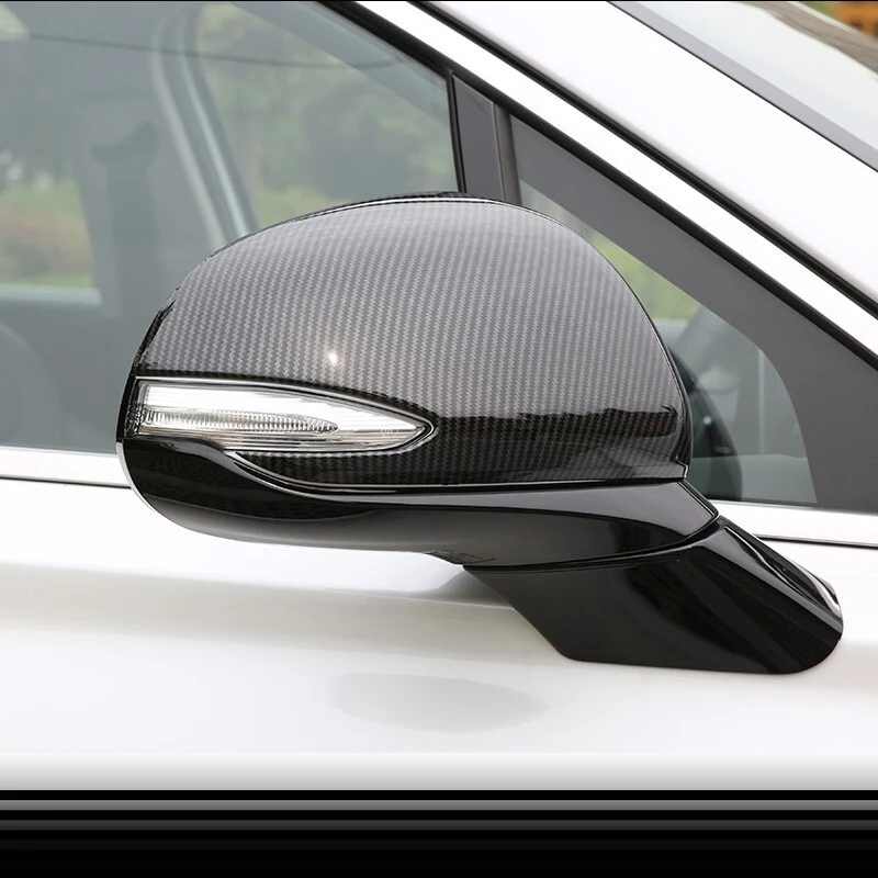 ABS Chrome/Carbon Fibre For Hyundai Santa FE 2018 2019 2020 Car Side Door rearview Turning mirror Cover trim Accessories