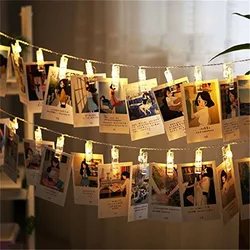 1-5m clipe de foto led string luz personalizado decoração de casamento estrelado foto titular luz da corda festa de aniversário decoração de natal