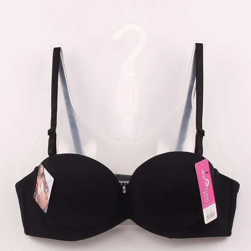 Moda Młode kobiety biustonosz push up Wyściełany 1/2 szklanki seksowne kobiety Biustonosz z fiszbinami podtrzymujący klatkę piersiową Biustonosz Push Up podtrzymujący piersi gruby seksowny biustonosz