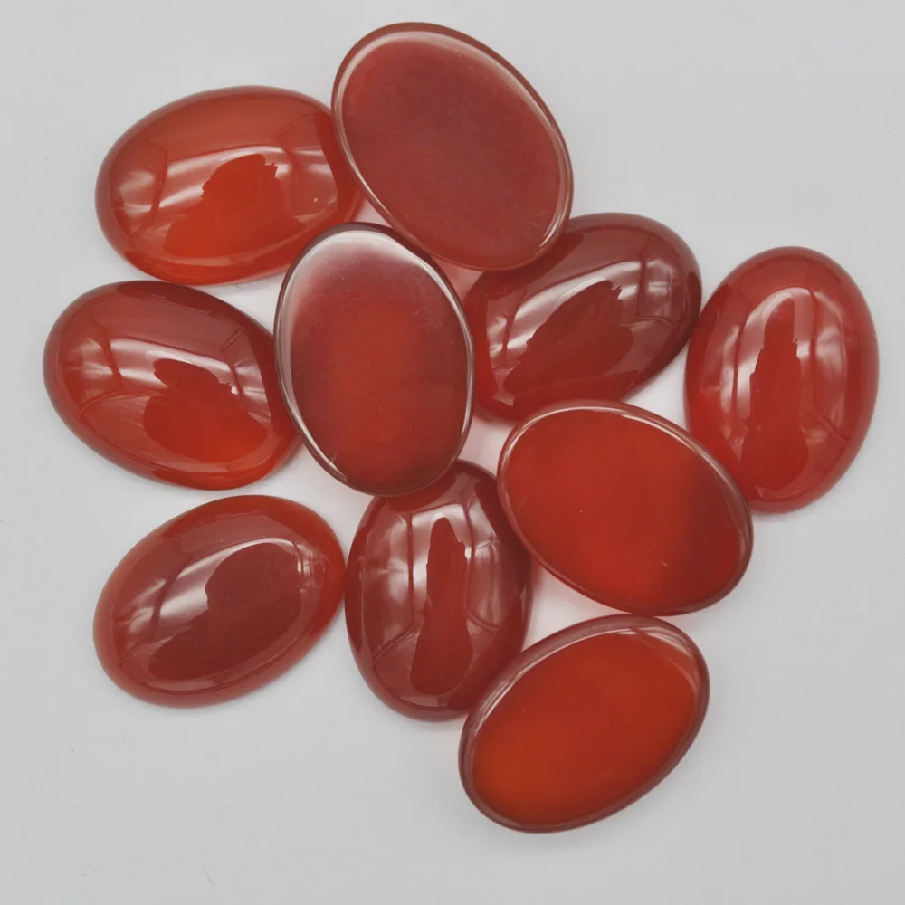 25x18MM Red Carnelian GEM Oval Cabochon Jewelry Making (2pcs/lot) H190