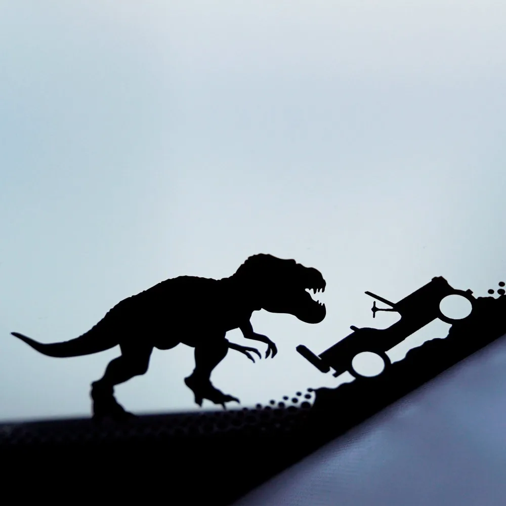 Naklejka samochodowa dla Jeep T-rex Tyrannosaurus Rex naklejki dinozaur naklejka winylowa dla Jeep dekoracja okna samochodu na laptopa