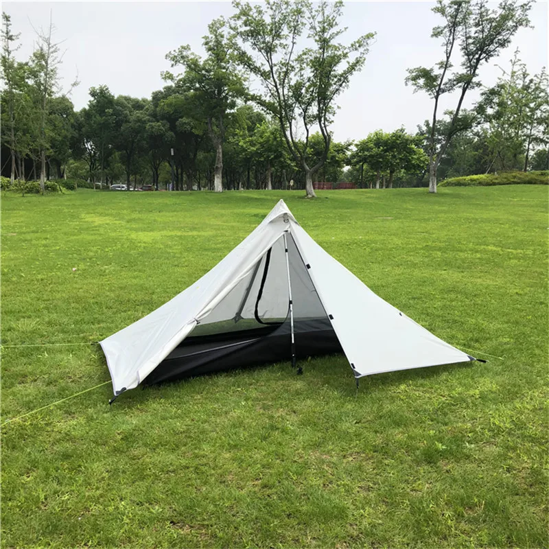 Imagem -06 - Tenda de Acampamento para Uma só Pessoa Ultraleve à Prova Dágua Camada Dupla Tenda de Praia Estações Tecido sem Hastes para Viagem