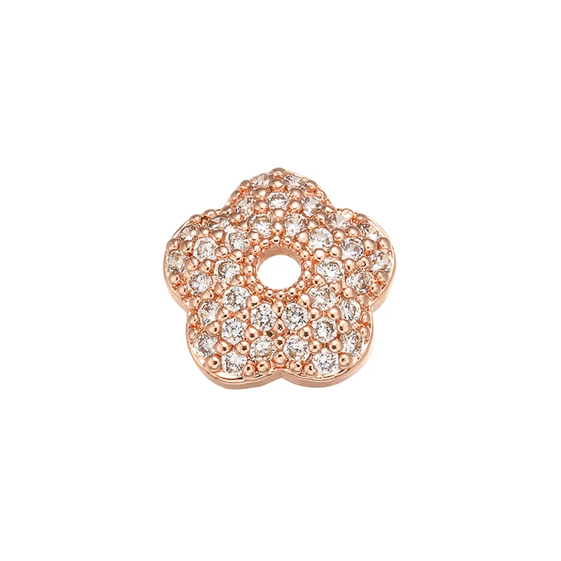 ZHUKOU 1 Piece 3x10mm Exquisite brass crystal bead cap for fashion handmade bracelet necklace earrings accessories model:VH12