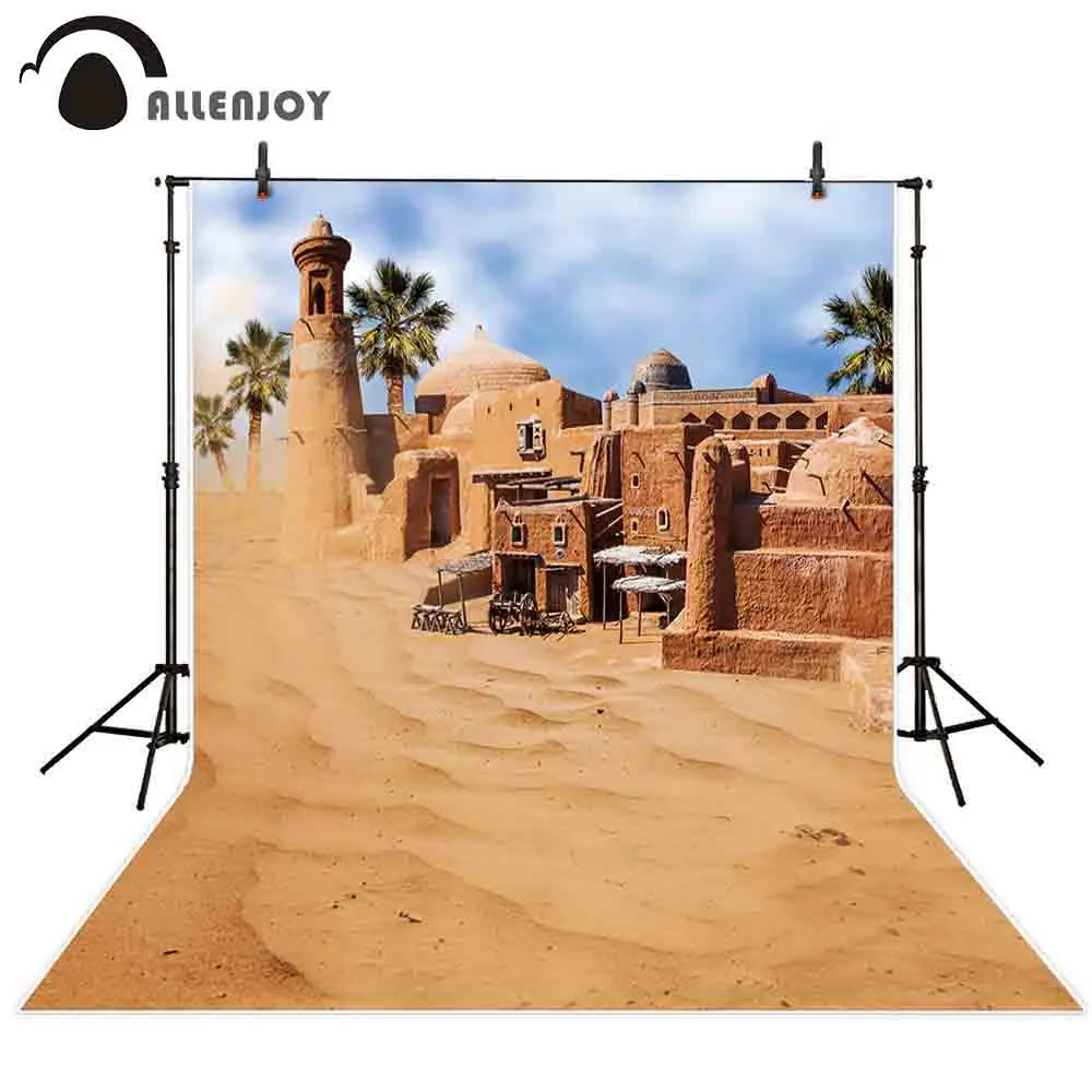 Allenjoy desert photography background building old fabulous city oasis mirage backdrop photo portrait shoot prop photo sessions