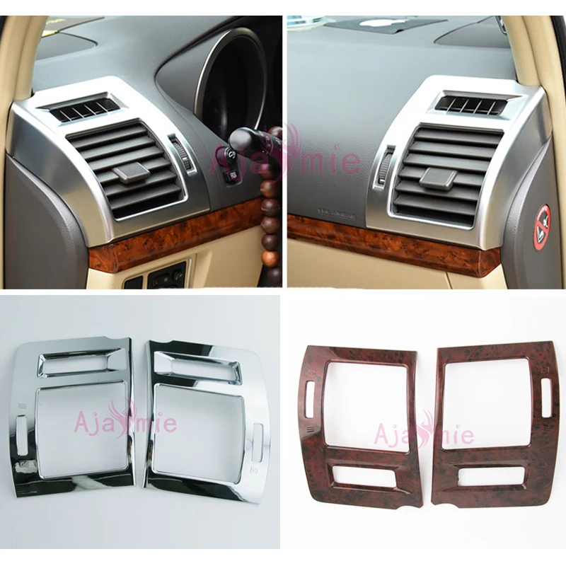 Accessories For Toyota Land Cruiser 150 Prado LC150 FJ150 2010-2018 Side Air Conditioner Vent Cover Trim Wood Car Styling