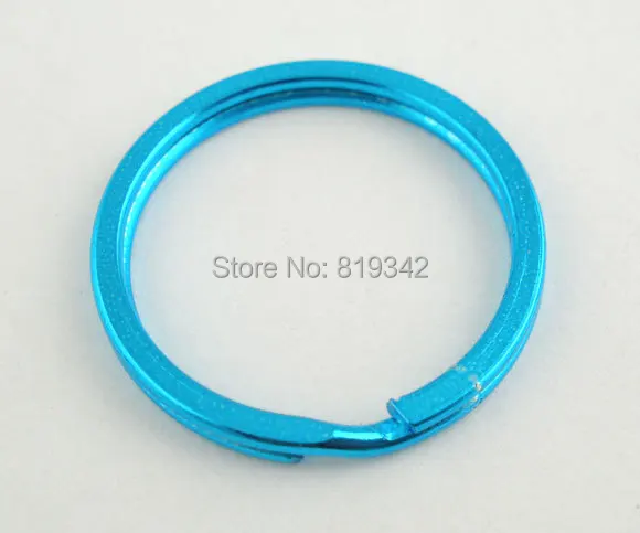 Free Shipping 20pcs/lot 25mm Blue Color Split Rings For Key Chains Rings Findings Wholesale