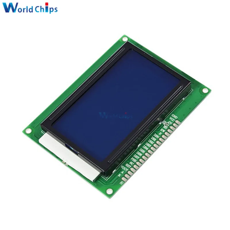 12864 128X64 Dots Grafische Geel Groen/Blauwe Kleur Met Backlight Lcd Display Module Voor Arduino Raspberry Pi diy Kit