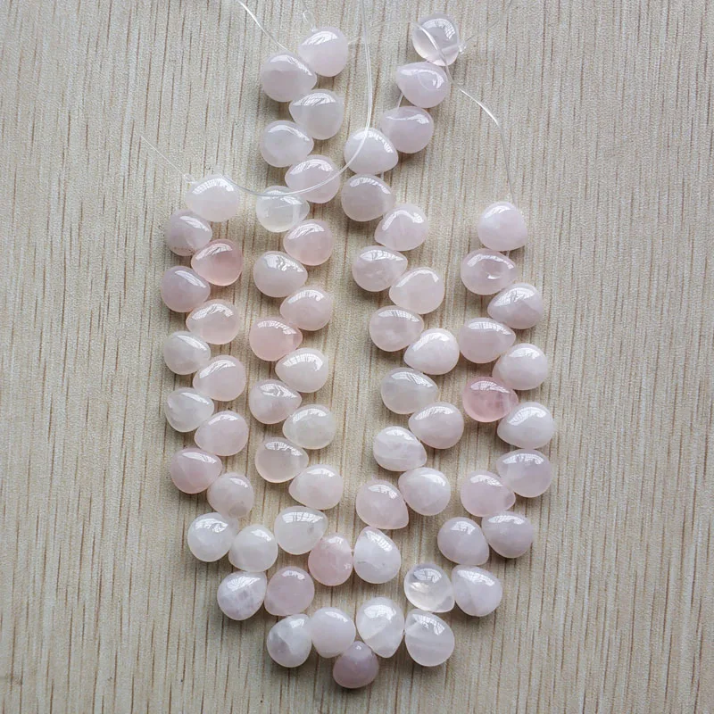 Wholesale 65pcs/lot 10x12mm fashion high quality natural quartz stone drop teardrop spacer beads for jewelry making free