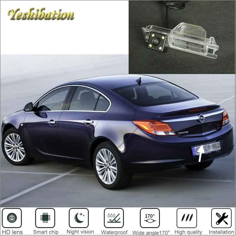 

Задняя камера Yeshibation для Vauxhall / Opel Insignia 2009 ~ 2014, водонепроницаемая камера ночного видения высокой четкости для парковки заднего вида
