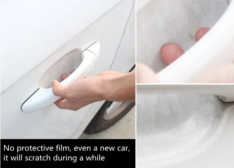 4Pcs Car door Handle Protection Film Car sticker for Skoda Octavia A2 A5 A7 Fabia Rapid Superb Yeti Roomster image 4