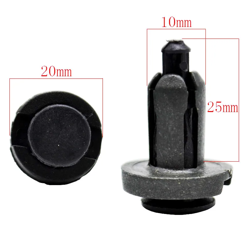 Xukey 10mm 50pcs Car Fender Rivet Fastener Clips Plastic Hole Car Bumper Retainer Rivet Clip Universal Styling For Honda