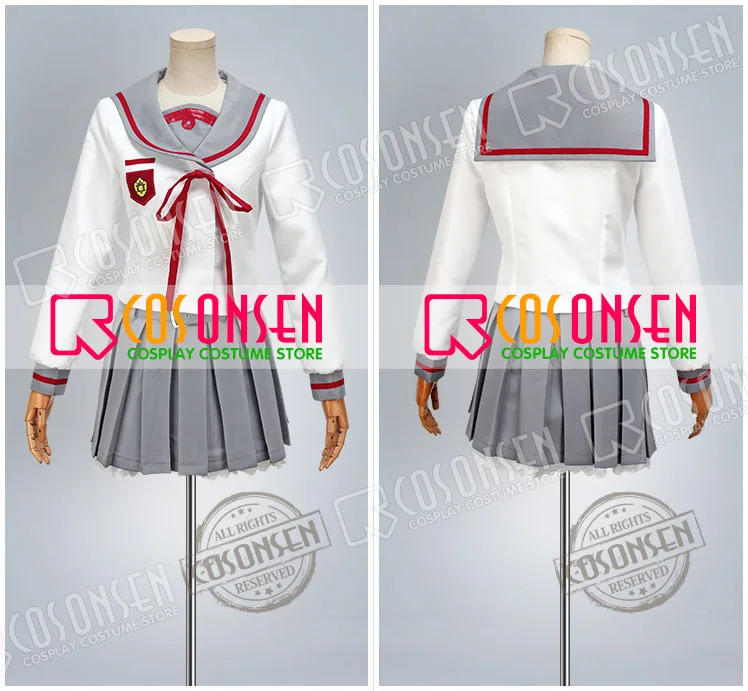 COSPLAYONSEN Seraph of the End Owari no Serafu Mahiru Hiiragi Cosplay Costume Sailor Suit Full Set