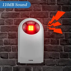 Fuers-sirena de alarma inteligente J008 para el hogar, sistema de alarma de seguridad para exteriores, sonido estroboscópico