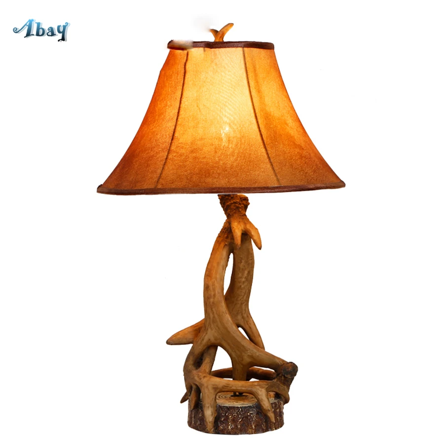 

American Vintage Resin Roots Table Lamp for Living Room Industrial Decoration Office desk lamp Home Decor study Led table light