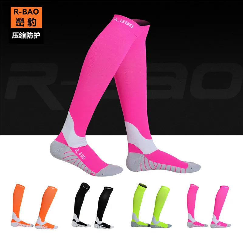 RB7707 R-Bao Men/Women Professional Compression Running Stockings High-quality Marathon Sports Socks Quick-Dry Bicycle Socks