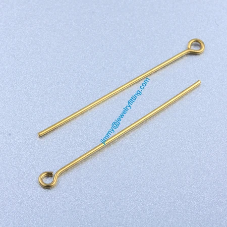 

Jewelry Making findings Eye Pins Raw Brass Pins ;Scarf Pins findings 0.8*40mm shipping free