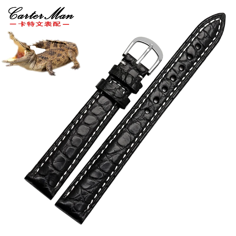 Crocodile watchband high quality Genuine leather strap 12mm 13mm 14mm 15mm 16mm small size women watch bracelet