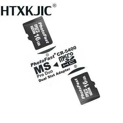 Memory Card Adapter 2 microSD/micro SDHC Cards Adapter Micro SD TF to Memory Stick MS Pro Duo for PSP Card White