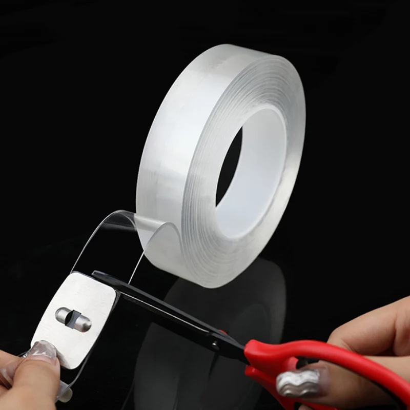 1/3/5M Ultra-strong Double-sided Adhesive Reuse No Trace Tape Clear Removable Waterproof Sticky Strip Heavy-duty Two Side Tape