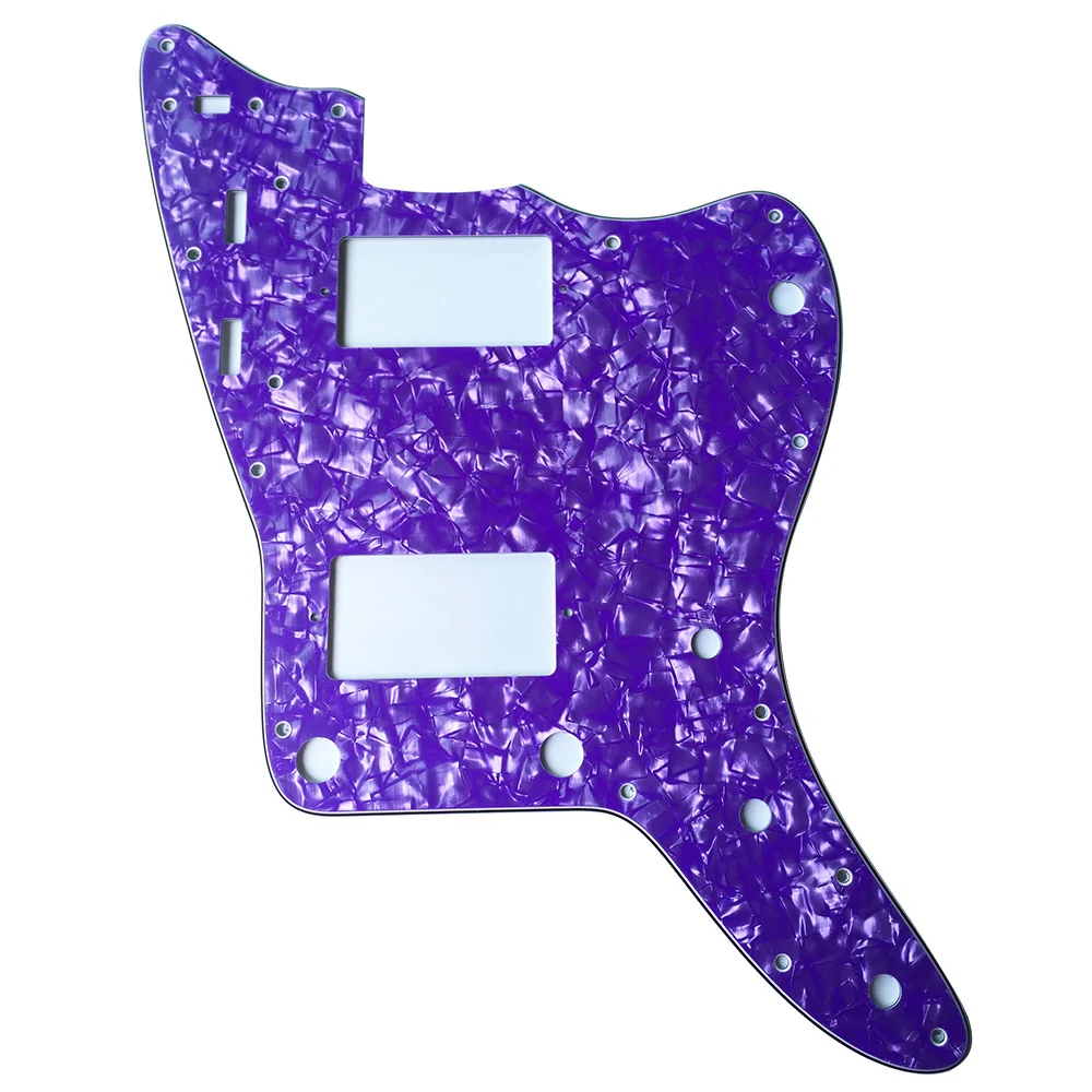 

Pleroo Custom Guitar pickgaurd - For Japan Jazzmaster Guitar Pickguard with PAF Humbucker, 4 Ply Purple Pearl