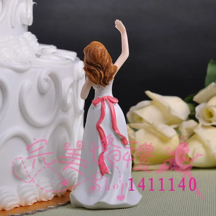 free shipping ' Groom Fishing Bride ' Wedding Cake Topper Couple for wedding cake decorations supplies image 4