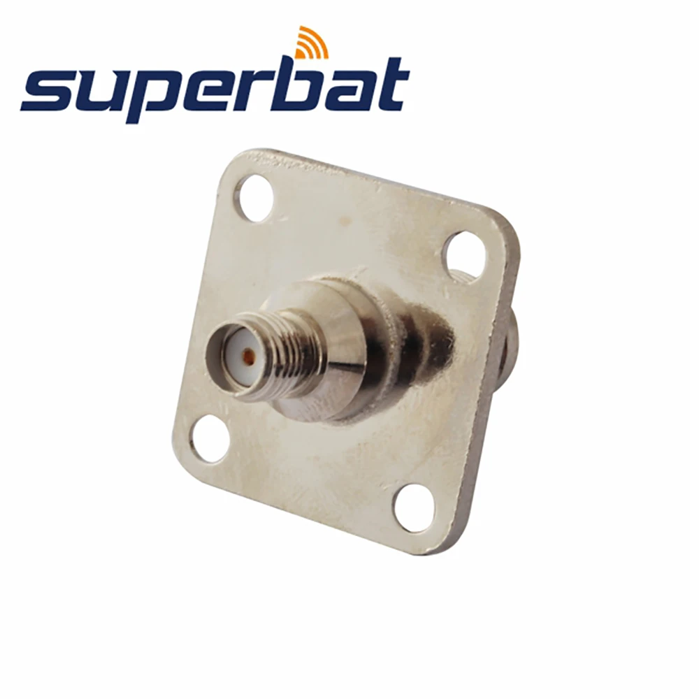 Superbat WiFi Adapter Connector SMA Female to TNC Jack 4 hole Panel Mount Straight RF Coaxial Connector