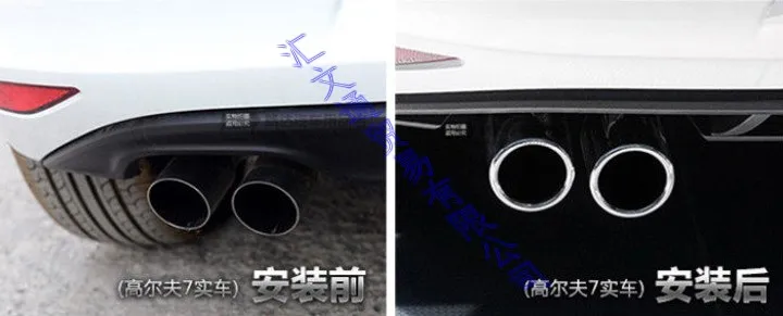 ل Volkswagen Golf 7 MK7 1.4T 2014 2015 2016 2017 الفولاذ المقاوم للصدأ العادم الخمار تلميح