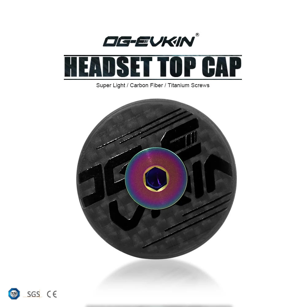 OG-EVKIN HC-001 Carbon Fiber Headset Top Cap Titanium Bolt M6 x 35mm 1-1/8