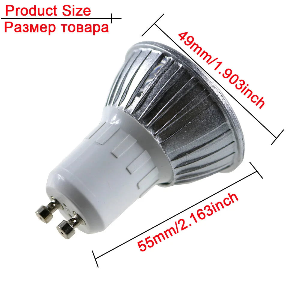 100PCS LED lamp E27 E14 GU10 MR16 LED COB Spotlight Dimmable 3W Warm/ White Spot Light Bulb high power lamp AC DC 12V or 85-265V