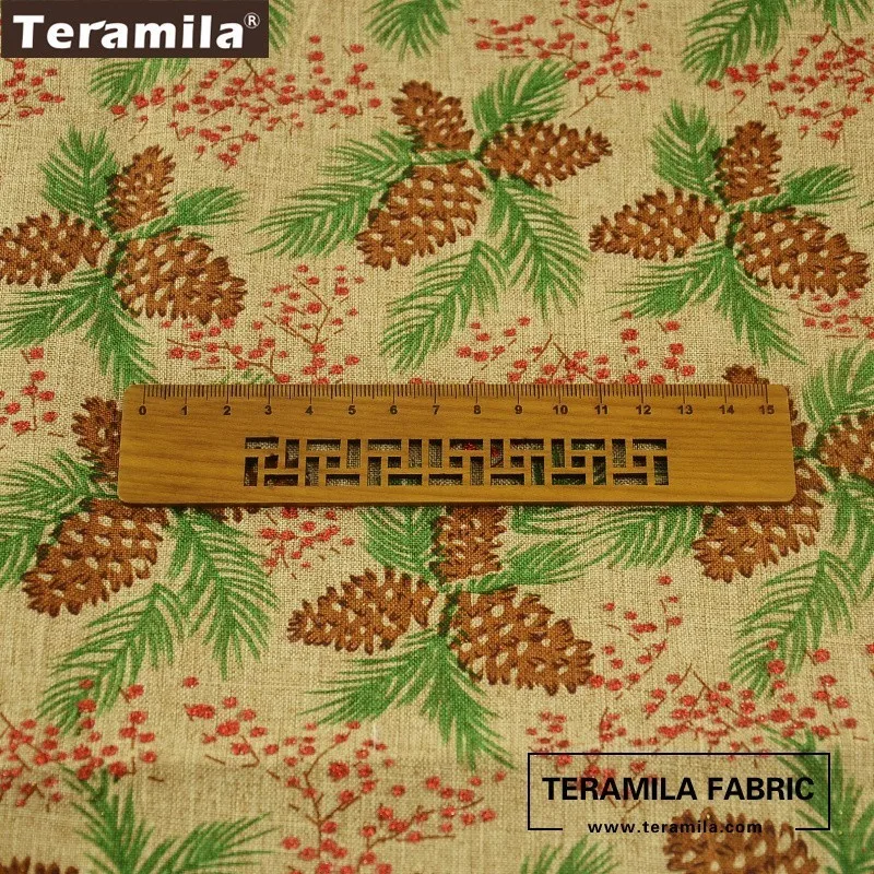 Teramila Fabric 50cmx150cm Printed Composite Fabric Meter Cloth DIY For Christmas Bell Doll Pillows Home Decoration Ornament