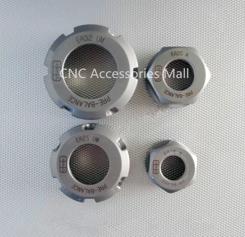 2pcs ER20 high precision dynamic balance clamp nut ER20A Spindle Nut for ER COLLET, CNC collet chuck Nuts