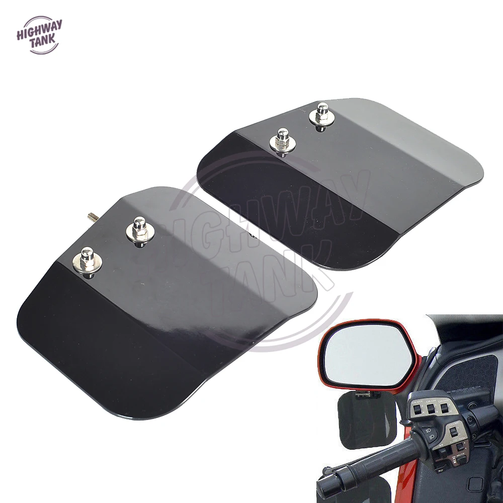 

Black Motorcycle Mirror Mount Wind Deflectors Shield Case for HONDA Goldwing GL1800 F6B