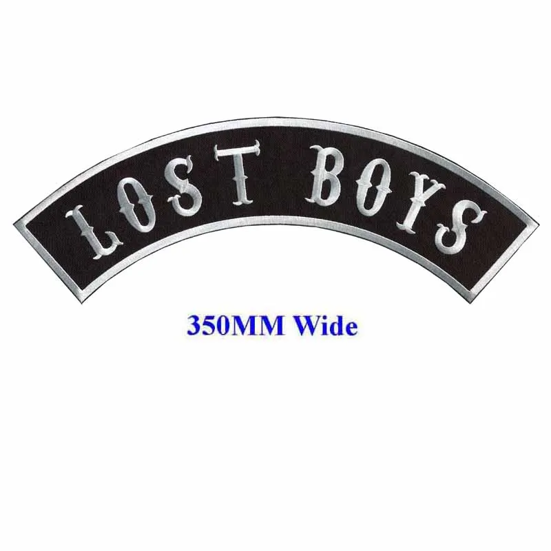 LOST BOYS motorcycle biker patches embroidered iron on patches for full back jackets clothing embroidery rocker MC patches