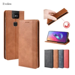 Retro Magnetic Leather Flip Cover for Asus Zenfone 6 ZS630KL Case Wallet Card Stand Soft Cover for Asus Zenfone 6 ZS630KL I01WD
