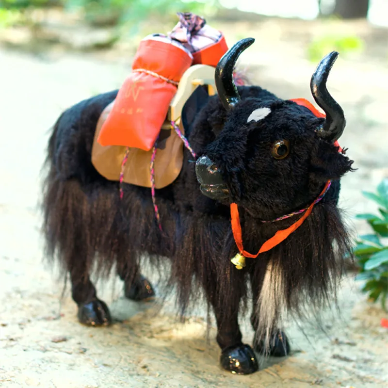 Zilin handmade simulated yak mini yak decor 33*27 cm white/black for option