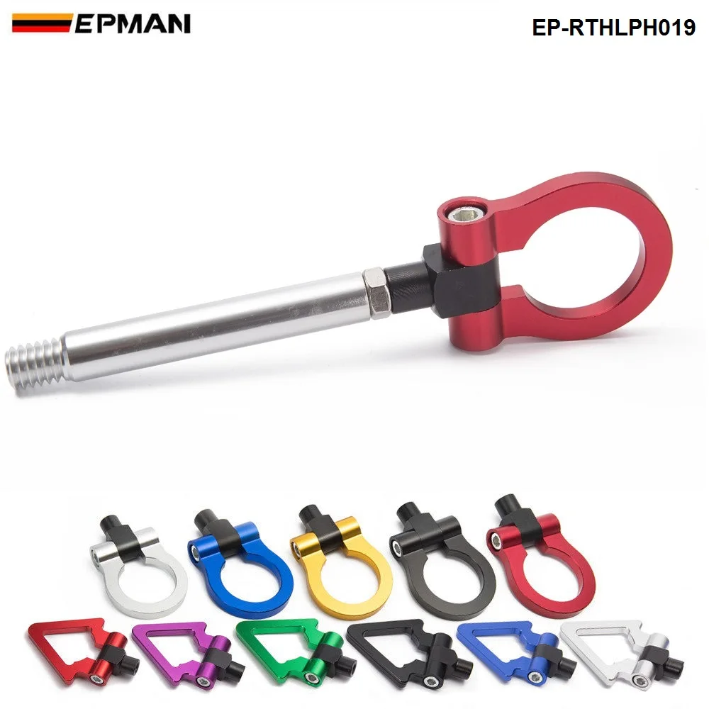 

EPMAN Sport Tow Hook Auto Trailer Towing Hook Screw-On Front Rear Aluminum For Lexus IS GS 06-10 EP-RTHLPH019
