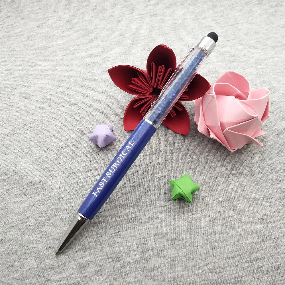 

Screen touch pen imprinted with your logo/email/telephone/website by laser best festival gifts 40pcs a lot 10 colors logo pen