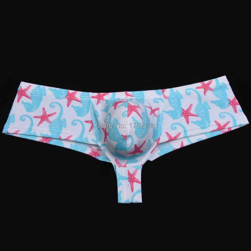 Của nam giới In Bộ Bikini Boxer Big Cut Boxers Mềm Đồ Lót Nam Phim Hoạt Hình in ấn Micro Boxers Cheeky Boxers