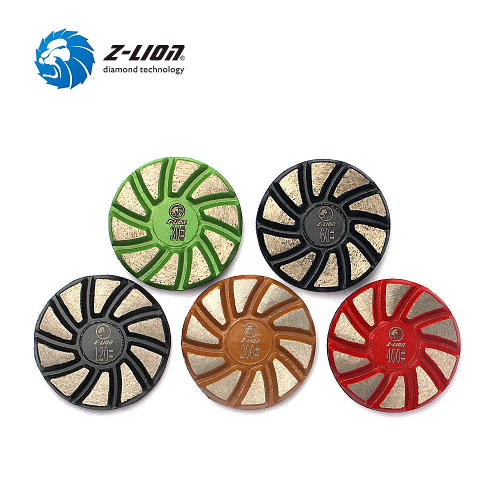 Imagem -02 - Z-lion Diamond Metal Floor Polimento Pad Disco de Moagem de Concreto Piso Sinterizado Polimento Pads Pcs