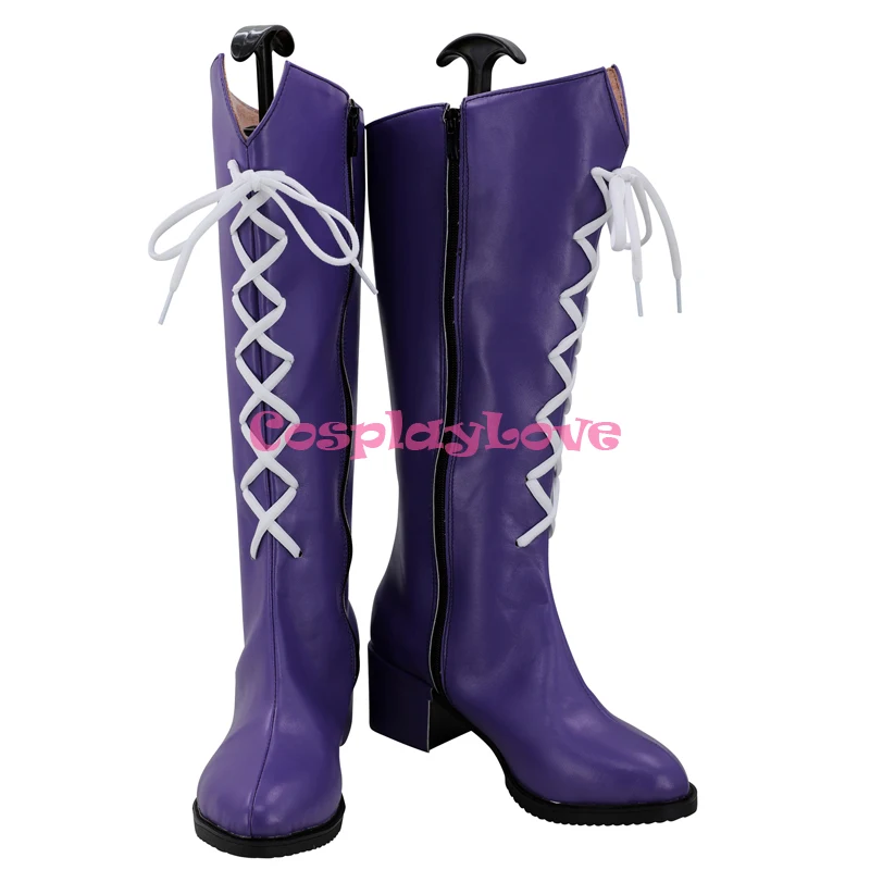 CosplayLove Custom Made Purple  Sailor Saturn Cosplay Shoes Long Boots For Girl Women Christmas Halloween