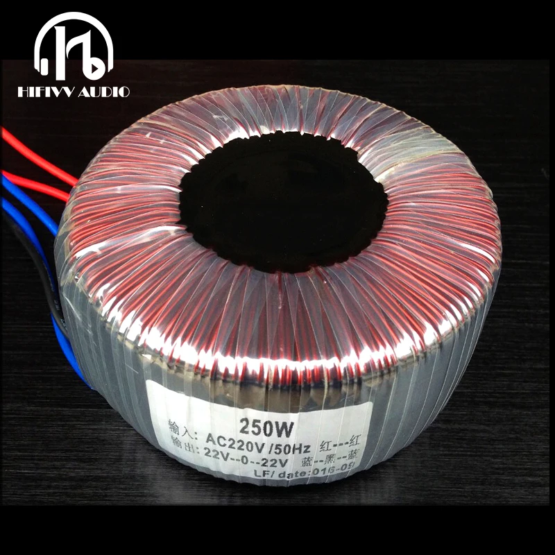 250W Circular A Core Transformer For Audio amplifier power Transformer of pure copper enamelled wires Dual 22V-0V-22V 30V-0V-30V