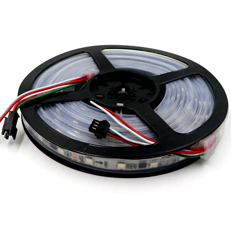 12V RGB LED Strip Lights 48 LEDs/m WS2811 Addressable Digital TV Pixel Light Tape 5050 SMD White Black PCB IP20 IP65 IP67