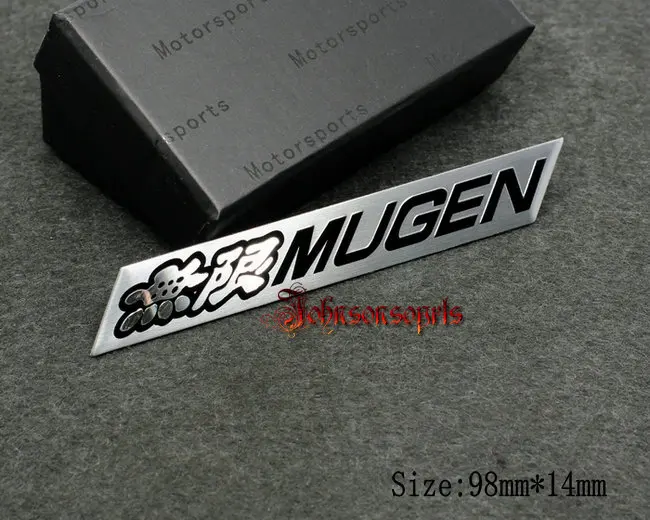 1 Pcs 3D Aluminum Mugen Emblem Chrome Logo Rear Badge Car Trunk Sticker  Car Styling